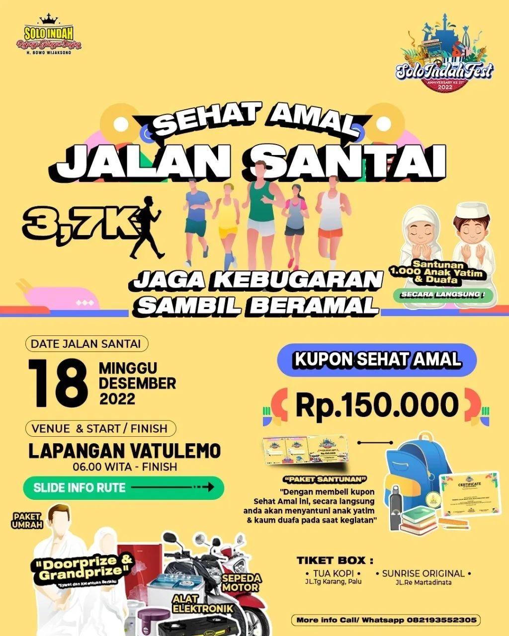 Fun Walk 👟  Solo Indah Fest - Sehat Amal â€¢ 2022