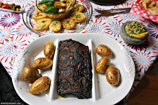 Costilla Ahumada y Patatas Asadas en la Air Fryer