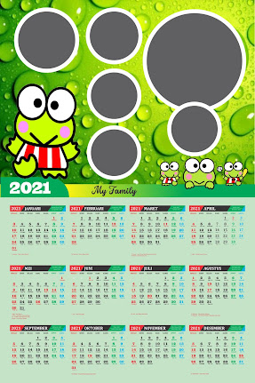 Desain Kalender Dinding 2021 Karakter