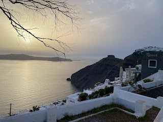 Sunset from Firostefani Santorini.