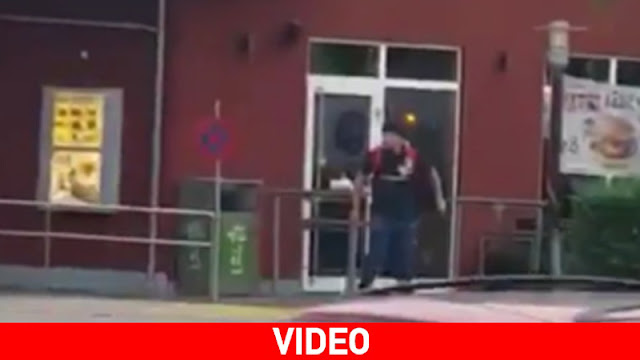 Ντοκουμέντο: Ο δράστης πυροβολεί έξω από το εμπορικό κέντρο