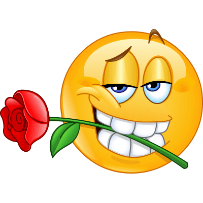 Rose in Mouth Emoji