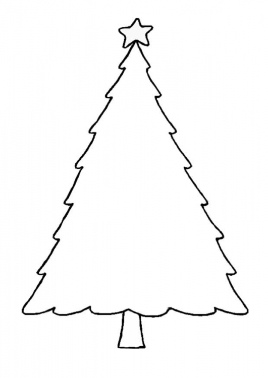 christmas tree coloring page