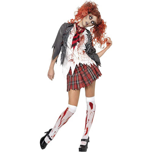 Mejores disfraces de Halloween para amigas : colegiala zombie