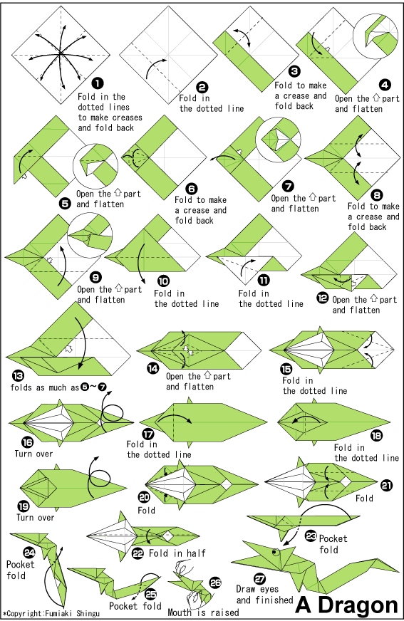 easy origami dragon printable instructions - DriverLayer Search Engine