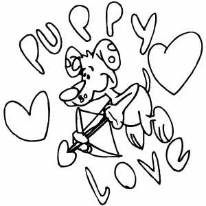 Puppy Coloring Sheets on Valentines Day Coloring Pages  Puppy Valentine Coloring Pages  Pupply