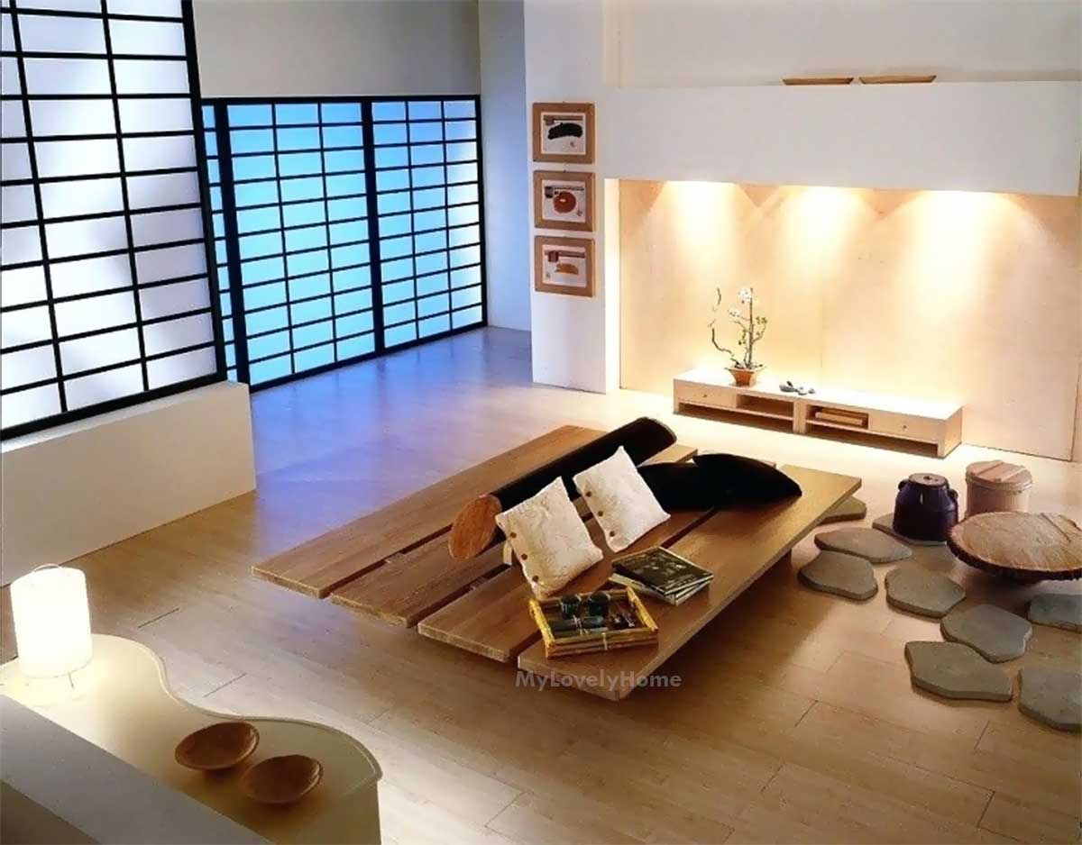 Modern Japanese  Living Room Furniture Decorating  Ideas