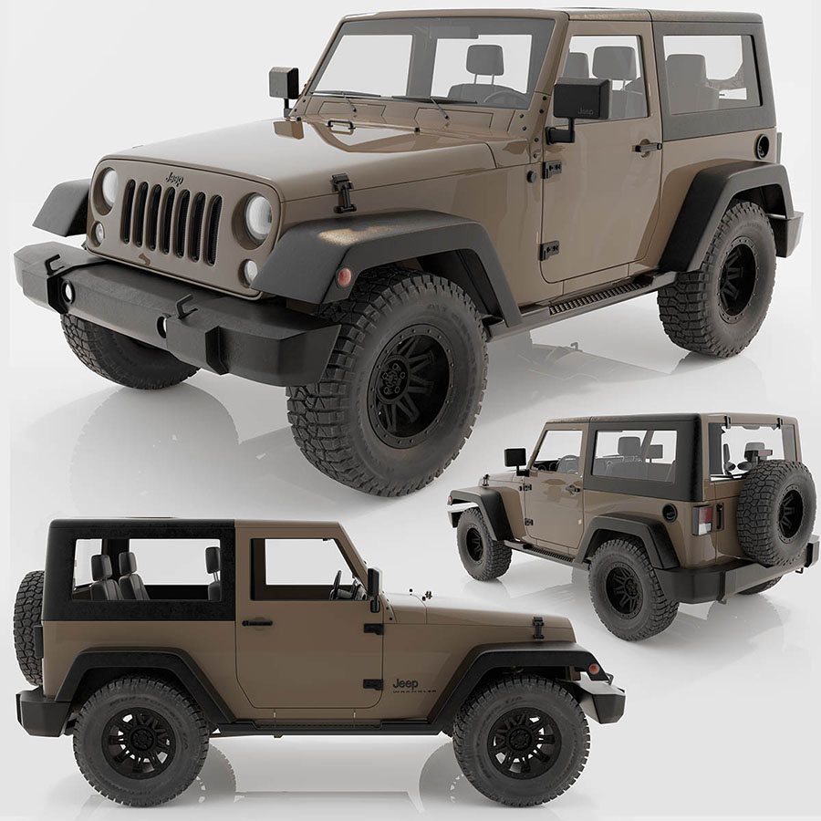 jeep wrangler rubicon 3d model