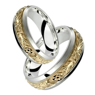 A pair of rings with beautiful carvings.