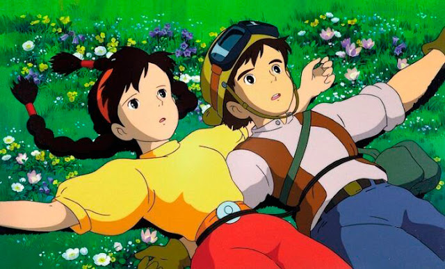 Los protagonistas de la película de animación de Studio Ghibli, El Castillo en el Cielo