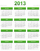 2013 Calendar (depositphotos green calendar)