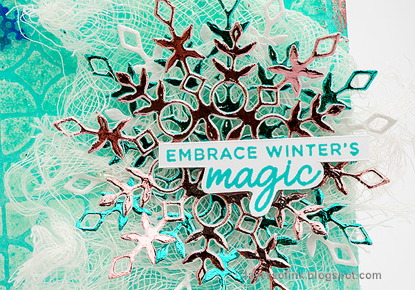 Layers of ink - Foil Snowflake Tag Tutorial by Anna-Karin Evaldsson.