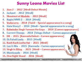 sunny leone movies list 1 to 15