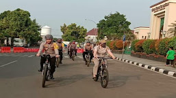 Wakapolres Pandeglang Pimpin Patroli Bersepeda