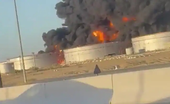 Video: Fire After Explosion At Saudi Oil Depot Near Jeddah F1 Race Venue