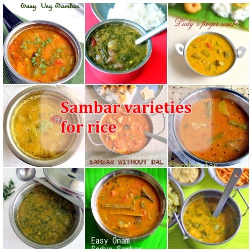 sambar varieties for rice