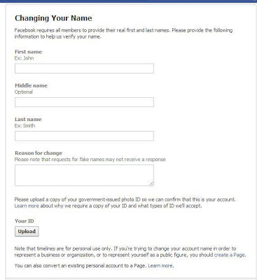  How to Change Facebook Profile Name After Name Limits ? ? 