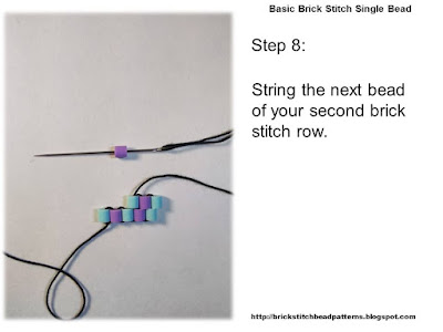 Click the image to view the Basic Brick Stitch Technique beading tutorial image larger.