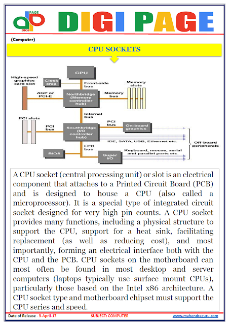 DP | CPU SOCKETS | 3 - APR - 17 | IMPORTANT FOR SBI PO