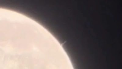 Large UFO Seems To Break Free From The Moons Surface