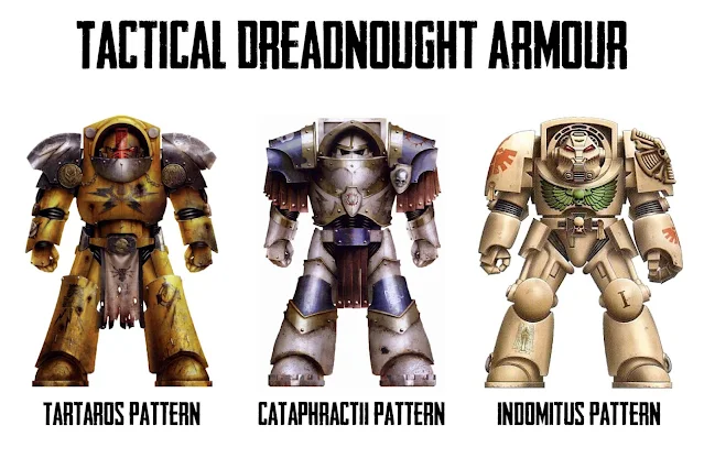 Patrones de armadura Terminator en Warhammer 40K: historia y diseño