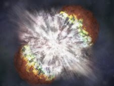 Artist concept of supernova SN 2006gy, viewed by Chandra on May 7, 2007