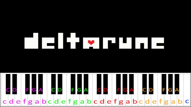 The Chase (Deltarune) Piano / Keyboard Easy Letter Notes for Beginners