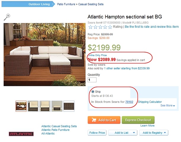 The pricing can be a bit confusing. I think they should show the most current price. I do like that they have a shipping calculator function on every product page.