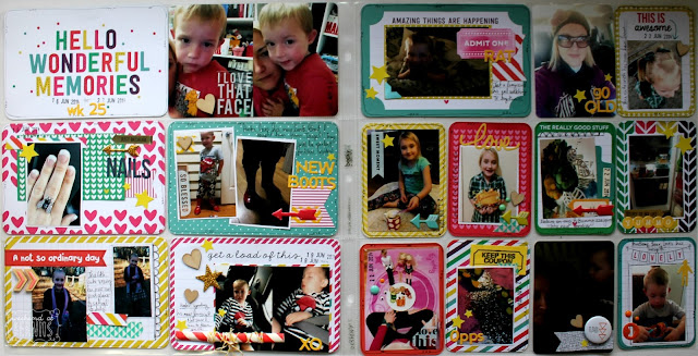 Project Life week 25 by Bernii Miller using the Confetti Core Kit. 