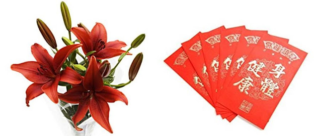 Red Lilies and Lai See