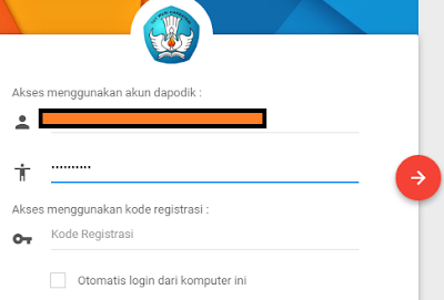 gambar login dapodik cek info guru semester 1 2016/2017