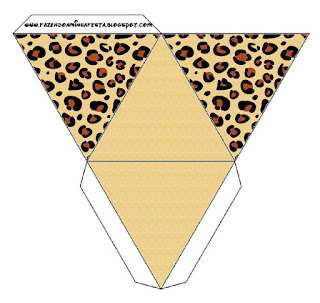 Leopard Prints Free Printable Pyramid Box.