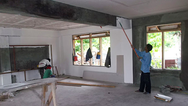 classroom being rebuilt with help of non-government organization at Bislig Elementary School Tanauan Leyte