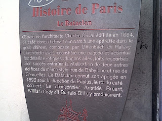 Panneau histoire du Bataclan.