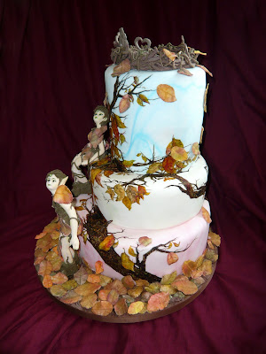 autumn fairy wedding cake