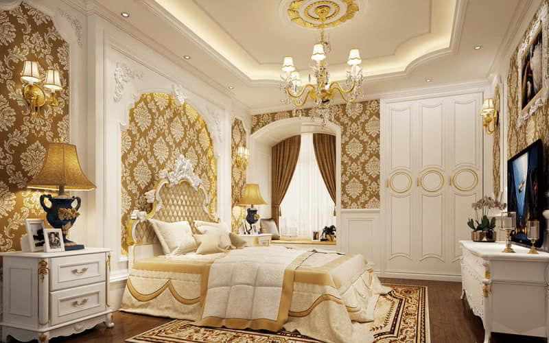 Phòng ngủ kiểu Châu Âu thiết kế và trang trí phòng ngủ sang trọng