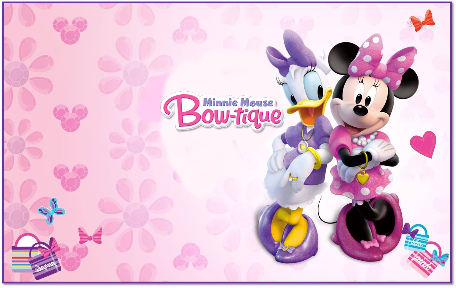 Minnie Boutique Free Printable Invitation, Photo Frame or Label.