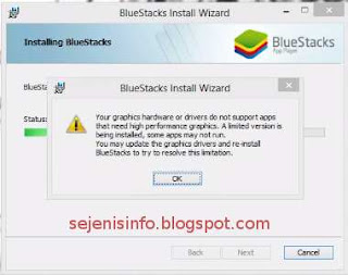 bluestacks error message update driver