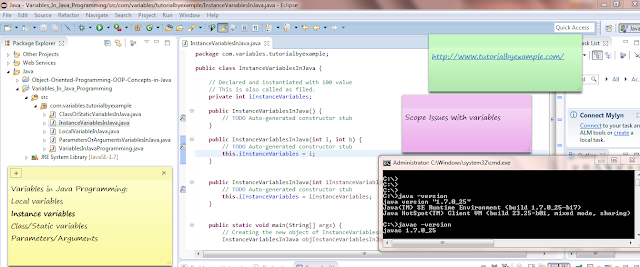 About Instance Variable In Java Programming With Code Example Sample And Tutorial