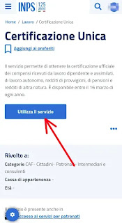 Scarica Cud da telefono - Passaggio 6 clicchiamo su utilizza il servizio