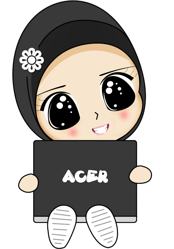 Fizgraphic: Freebies Doodle Muslimah Comel (Lappy Acer)