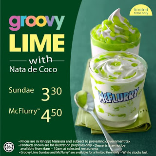 NEW McDonald's Groovy Lime McFlurry
