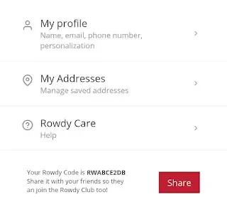 Rowdy Referral Code