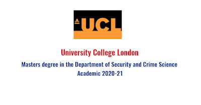 درجة الماجستير في UCL في قسم الأمن وعلوم الجريمة 2020-21