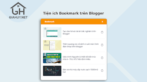 Thêm tiện ích bookmark trên Blogger