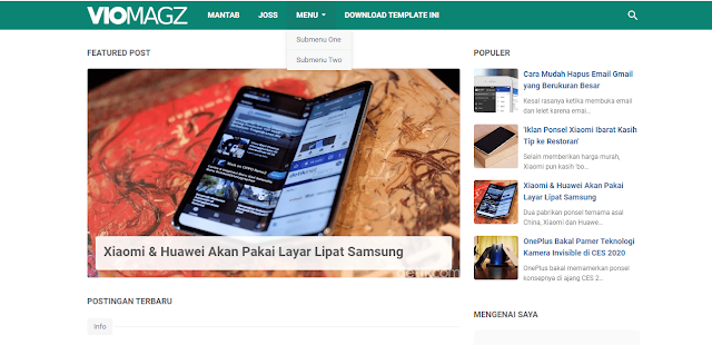 Template Blogger Responsive VioMagz