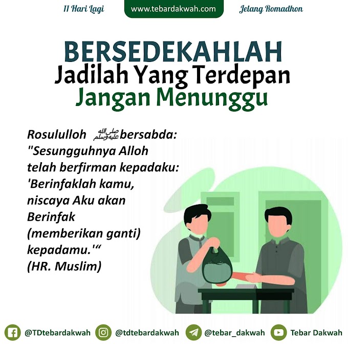 BERSEDEKAHLAH, JADILAH YANG TERDEPAN