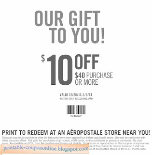 Free Printable Aeropostale Coupons