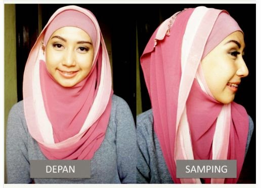 Tutorial Jilbab Pashmina Sifon Terbaru Untuk Wajah Bulat