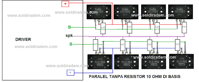 Cara Merakit Transistor Final Secara Paralel